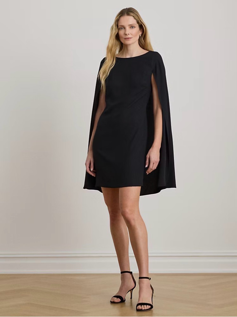 Lauren Ralph Lauren Cape Georgette Cocktail Dress NWT Size 2
